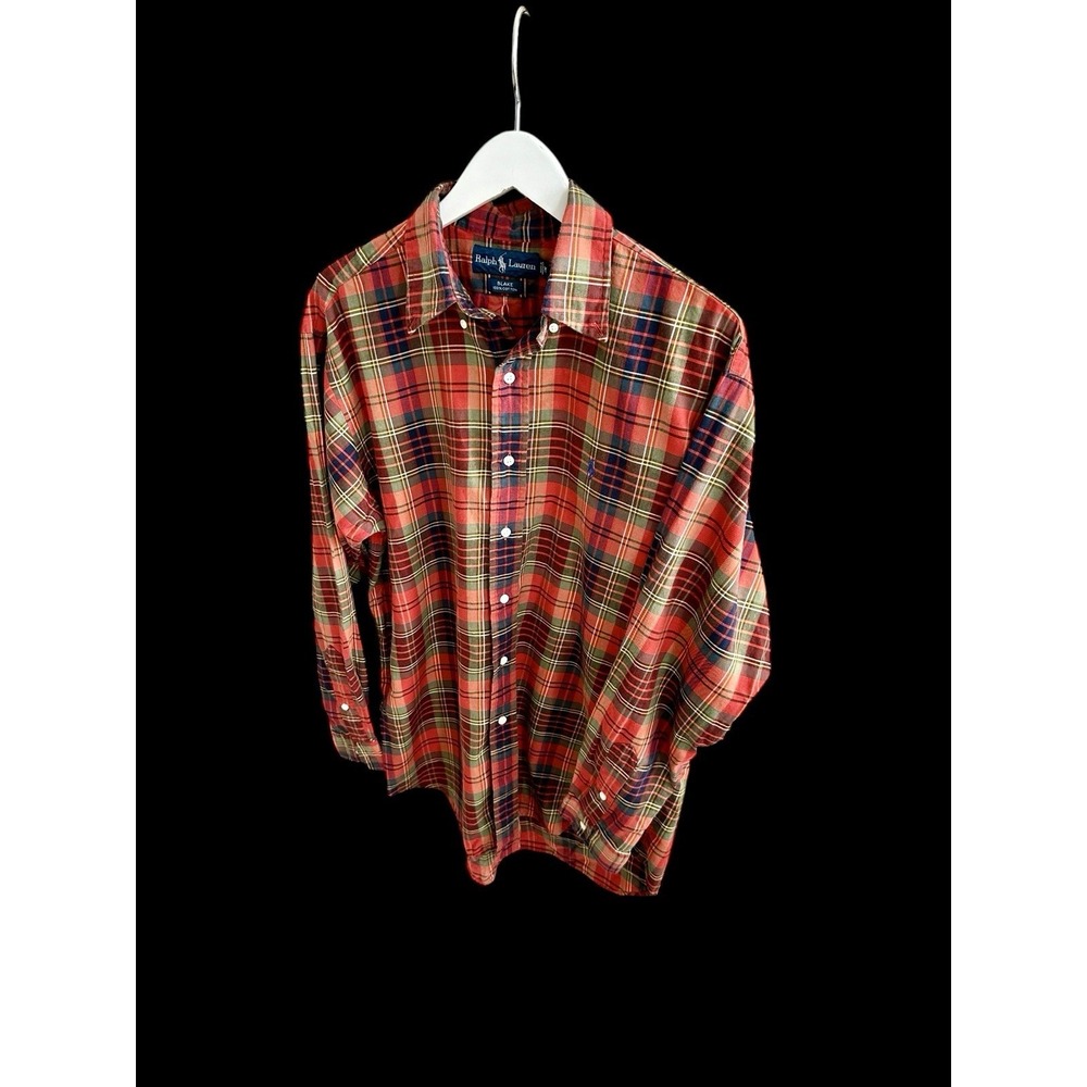 Ralph Lauren Shirt Mens Medium‎ Plaid Blake Pony Logo Soft Button Up